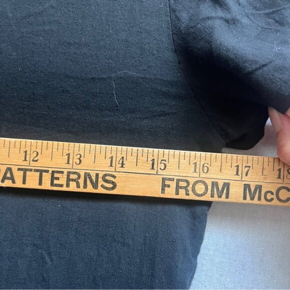 Robert Rodriguez cotton silk short sleeve ruffle black mini dress Sz 0 - Picture 6 of 7